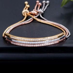 Toggle adjustable CZ bracelets